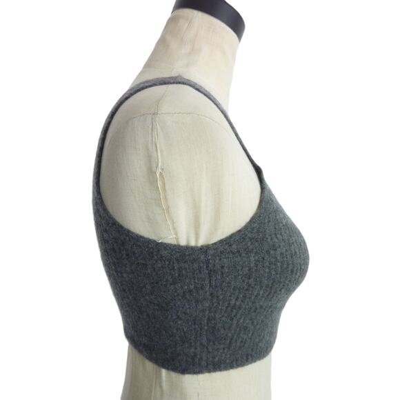 NWT Everlane Wool Blend Crop Tank Top Cami in Dark Grey XL - Picture 2 of 9